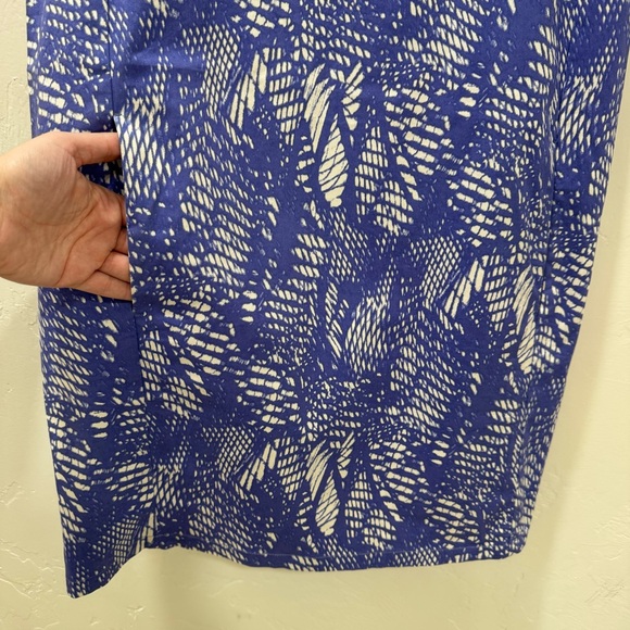 Maison Martin Margiela MM6 Women 42 US 6 Sleeveless Shift Mini Dress Blue White - Picture 3 of 13